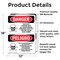 Signmission Pesticide Storage Area Bilingual Danger Sign, Vinyl Decal, 12in W x 18in L, 2PK OS-2PACK-DS-D-1218-VS-1523 - alternate 6